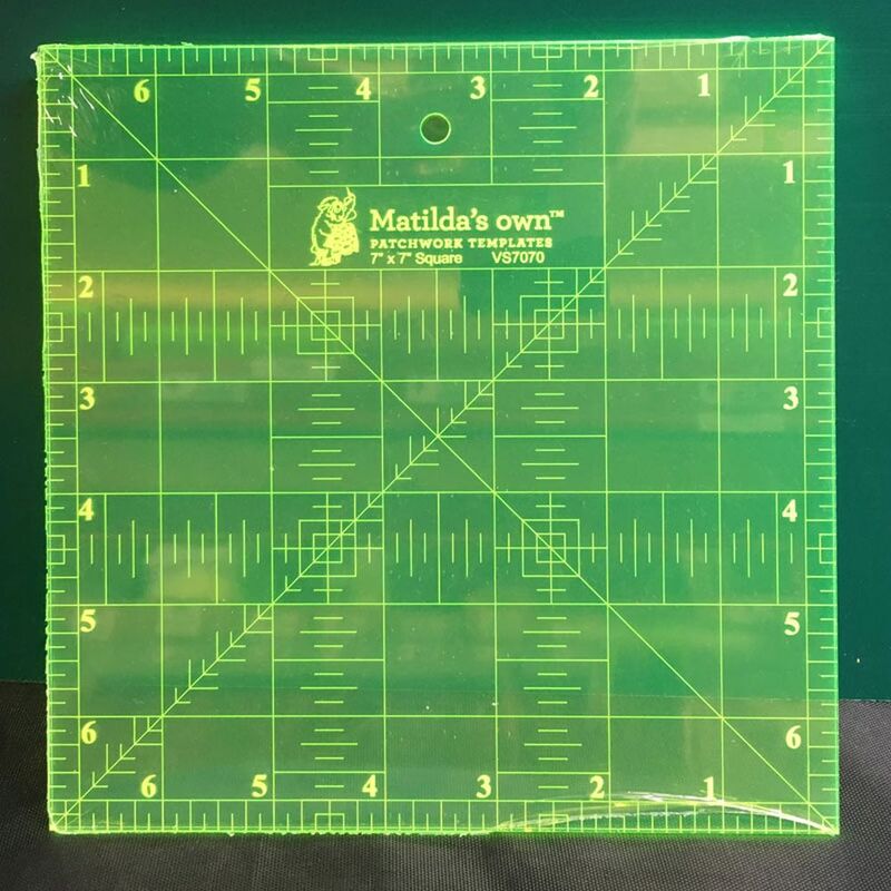 Matilda's Own Imperial Square Ruler 7" x 7", Patchwork Template VS7070