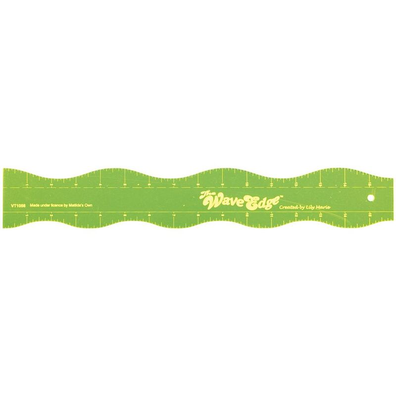 Matilda's Own Wave Edge Ruler 16in x 2.5in Patchwork Template VT1056