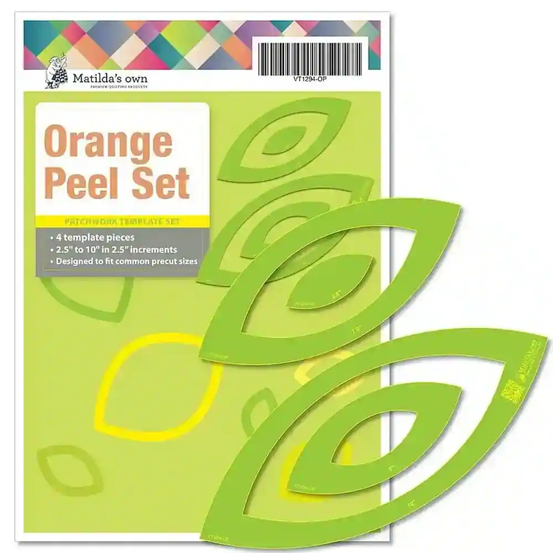 Matilda's Own Orange Peel Donut Set - 2.5" - 10", Set of 4 Patchwork Templates
