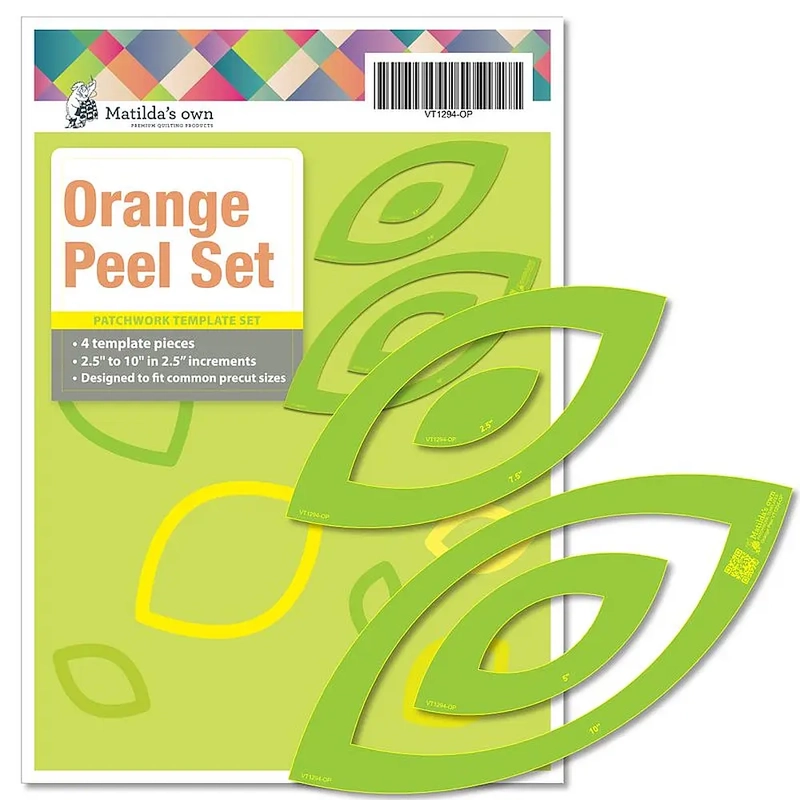 Matilda's Own Orange Peel Donut Set - 2.5" - 10", Set of 4 Patchwork Templates