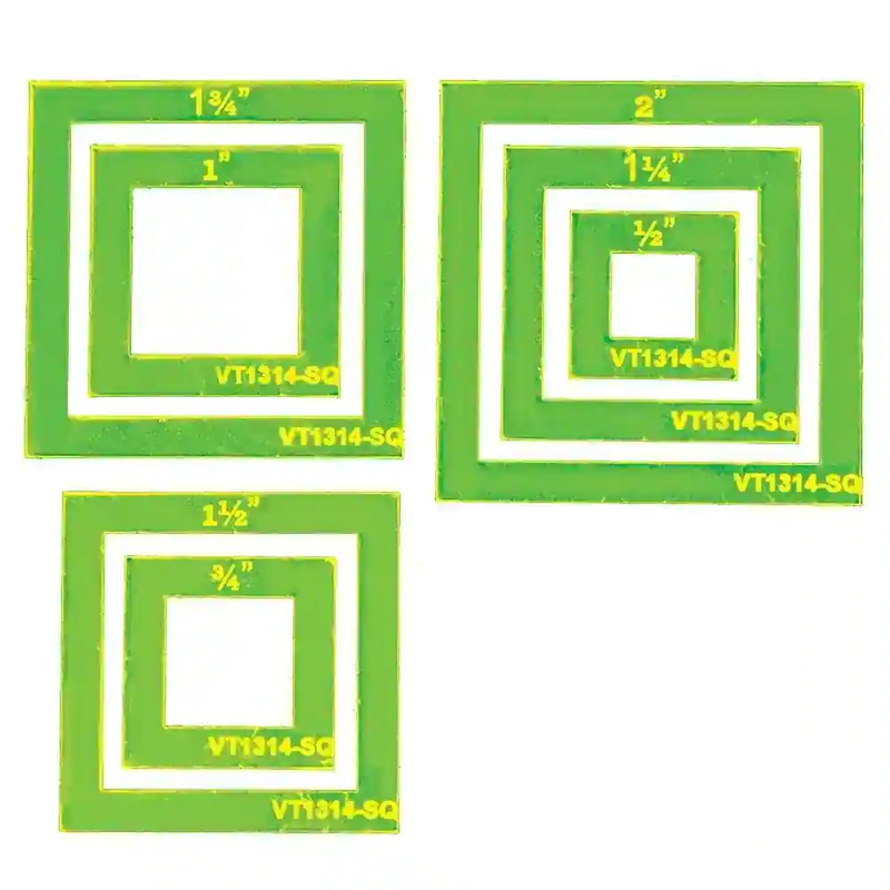 Matilda's Own Square Donut Set - 1/2in to 2in, Set of 7 Patchwork Templates