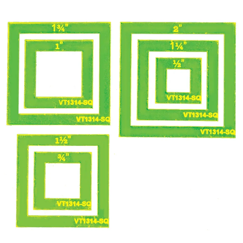 Matilda's Own Square Donut Set - 1/2in to 2in, Set of 7 Patchwork Templates