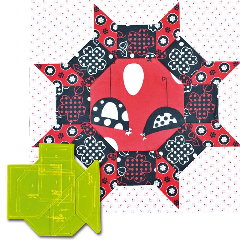 Dogwood 6 Piece Patchwork Template Set, Instructions Included VT4010MC