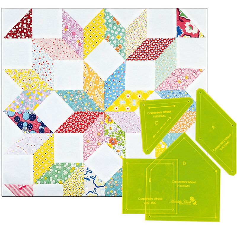 Carpenter's Wheel Set, 4 Piece Patchwork Template, VT4013MC