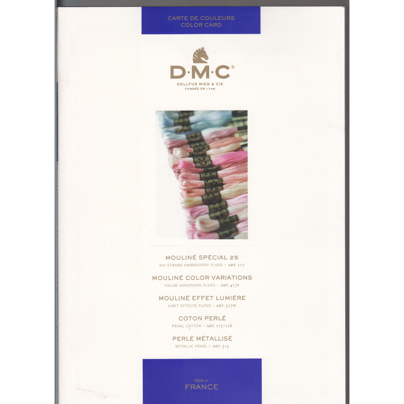 DMC Cotton Thread Colour Card Actual Threads Mouline Perle Light Effects W100B