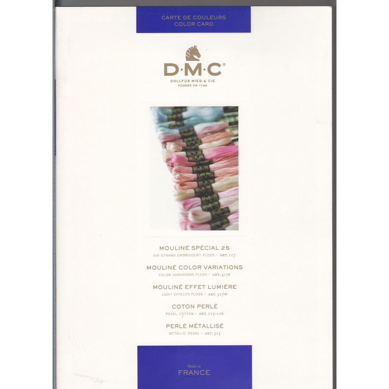 DMC Cotton Thread Colour Card Actual Threads Mouline Perle Light Effects W100B