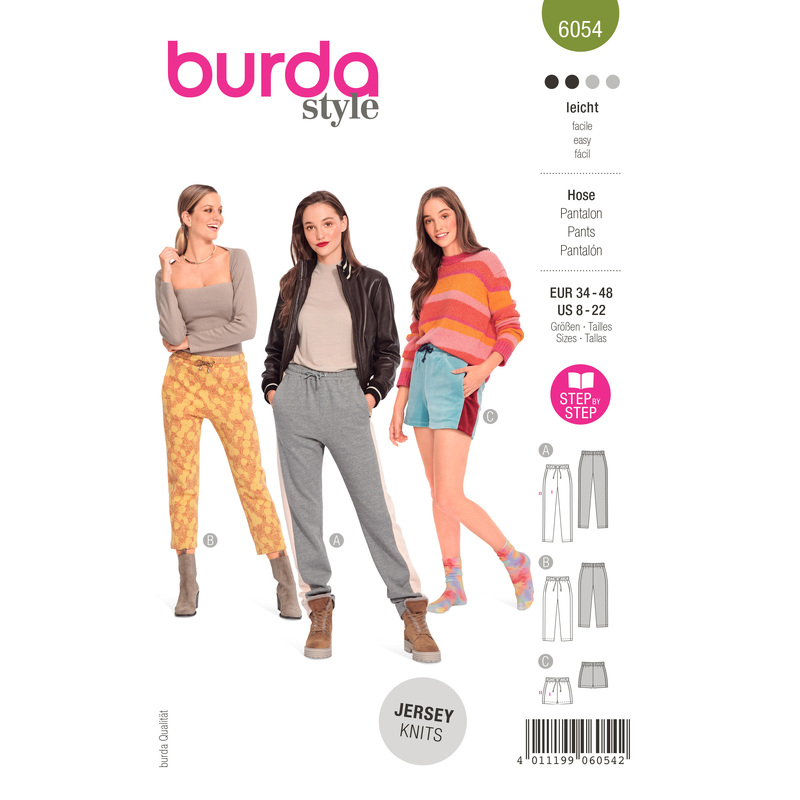 6054 BUR MISSES SKIRT / PANTS Burda Sewing Pattern 6054