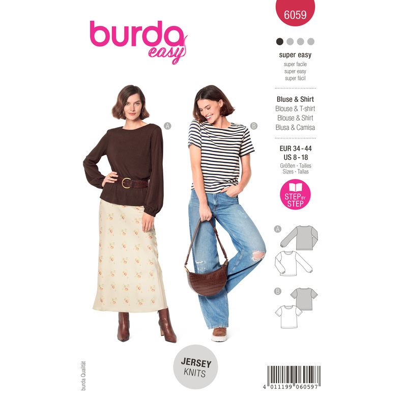 6059 BUR MISSES TOP / VEST Burda Sewing Pattern 6059