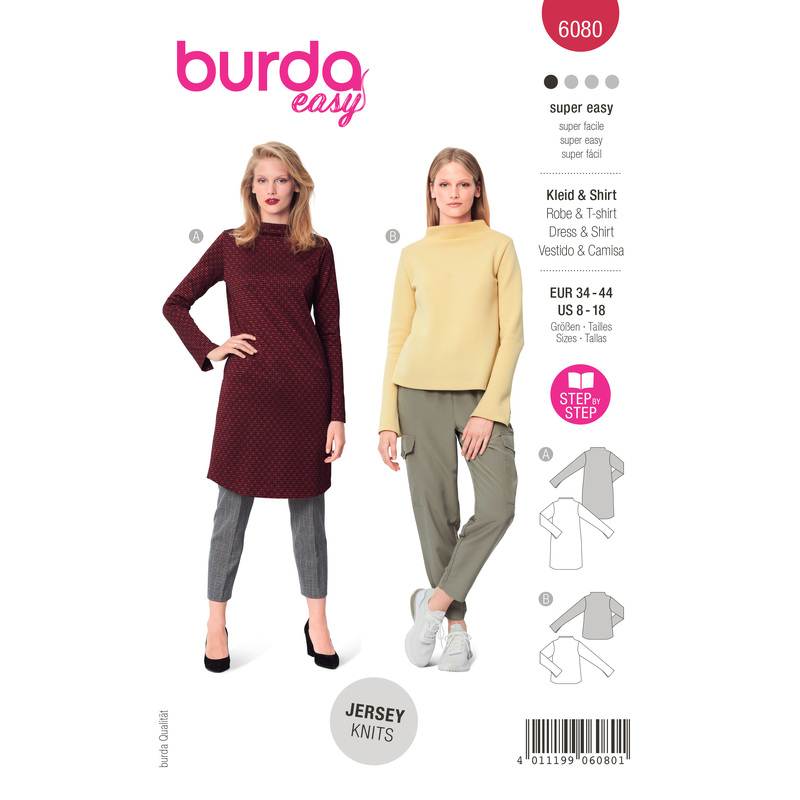 6080 BUR MISSES DRESS Burda Sewing Pattern 6080