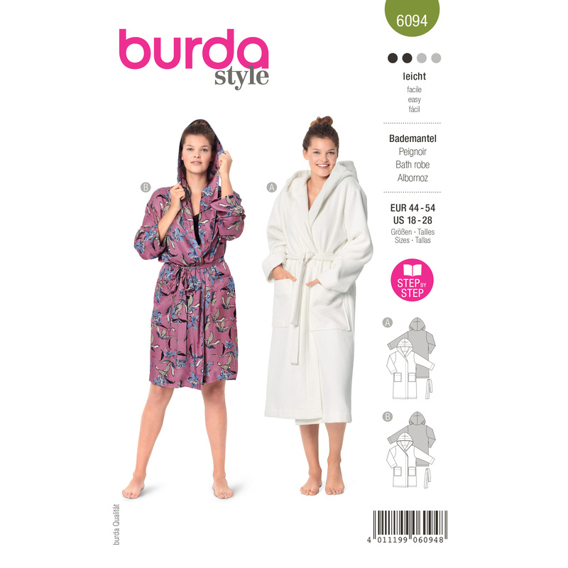 6094 BUR PLUS SIZE SLEEPWEAR Burda Sewing Pattern 6094