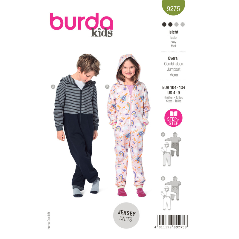 9275 BUR CHILD SPORTSWEAR Burda Sewing Pattern 9275
