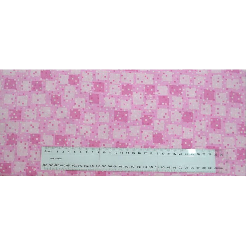 Cotton Fabric, 110cm Wide, A Hen Rietta Morning PINK Y0948.42, 95cm Remnant