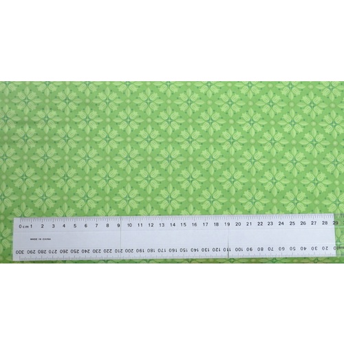 Clothworks Blossom Bliss Bright Green 112cm wide Cotton Fabric #Y1483.21