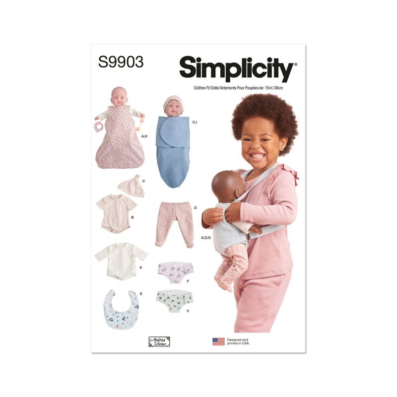 Simplicity Sewing Pattern S9903os 15″ Doll Clothes Accessories 