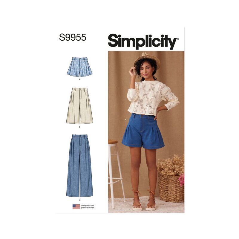 Simplicity Sewing Pattern S9955k5 Misses’ Shorts and trousers size 8-16