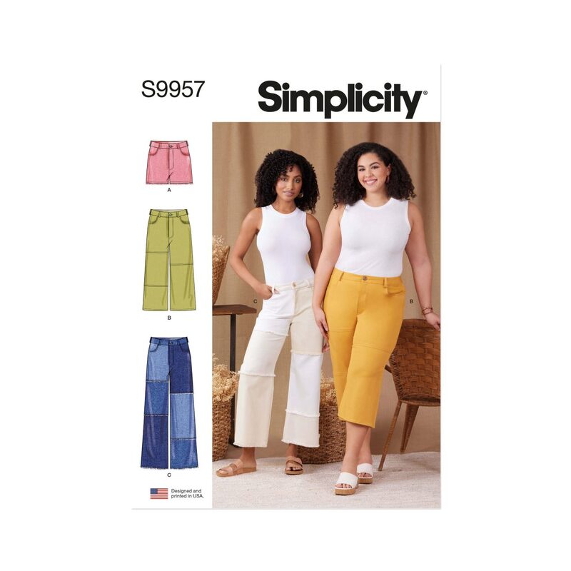 Simplicity Sewing Pattern S9957aa Misses & Women Shorts and trouser size 10-18