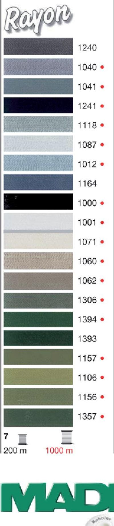 Madeira Classic 40 Color Chart